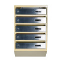 Mailbox for 5 apartments (YP-05-A beige stainless steel)
