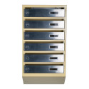 Mailbox for 6 apartments (YP-06-A beige stainless steel)