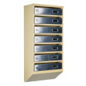 Mailbox for 7 apartments (YP-07-A beige stainless steel)
