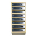 Mailbox for 8 apartments (YP-08-A beige stainless steel)