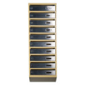 Mailbox for 10 apartments (YP-10-A beige stainless steel)