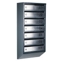 Mailbox for 7 apartments (YP-07-B anthracite stainless steel)