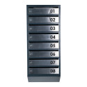Mailbox for 8 apartments (YP-08-B anthracite stainless steel)