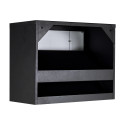 Ящик почтовый на 8 квартир (ЯП-08-B черный-нержавейка)