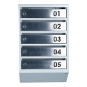 Mailbox for 5 apartments (YP-05-A gray stainless steel)