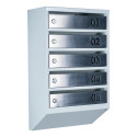 Mailbox for 5 apartments (YP-05-A gray stainless steel)