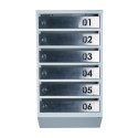Mailbox for 6 apartments (YP-06-B gray stainless steel)