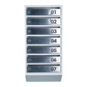 Mailbox for 7 apartments (YP-07-B gray stainless steel)