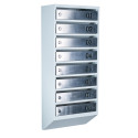 Mailbox for 8 apartments (YP-08-B gray stainless steel)