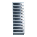 Mailbox for 10 apartments (YP-10-B gray stainless steel)