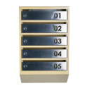 Mailbox for 5 apartments (YP-05-A beige stainless steel)