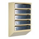 Mailbox for 5 apartments (YP-05-A beige stainless steel)