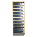 Mailbox for 10 apartments (YP-10-B beige stainless steel)