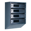 Mailbox for 4 apartments (YP-04-C anthracite stainless steel)