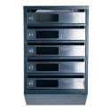 Mailbox for 5 apartments (YP-05-C anthracite stainless steel)