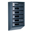 Mailbox for 6 apartments (YP-06-C anthracite stainless steel)