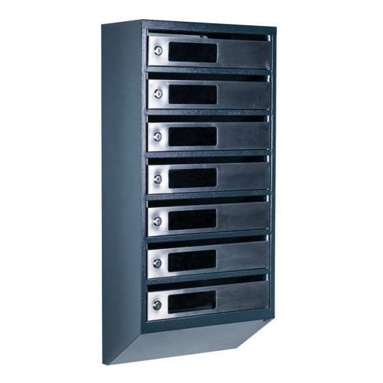 Mailbox for 7 apartments (YP-07-C anthracite-gray)