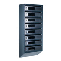 Mailbox for 8 apartments (YP-08-C anthracite stainless steel)