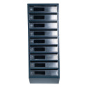 Mailbox for 9 apartments (YP-09-C anthracite stainless steel)