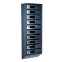 Mailbox for 10 apartments (YP-10-C anthracite stainless steel)