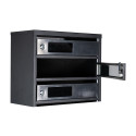 Mailbox for 4 apartments (YP-04-C black stainless steel)