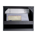 Ящик почтовый на 6 квартир (ЯП-06-C черный-нержавейка)