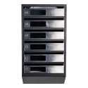 Mailbox for 6 apartments (YP-06-C black stainless steel)