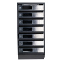 Mailbox for 7 apartments (YP-07-C black stainless steel)