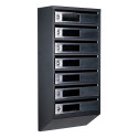 Mailbox for 7 apartments (YP-07-C black stainless steel)