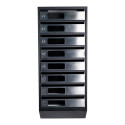 Mailbox for 8 apartments (YP-08-C black stainless steel)