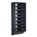 Mailbox for 8 apartments (YP-08-C black stainless steel)