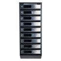Mailbox for 9 apartments (YP-09-C black stainless steel)