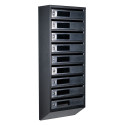 Mailbox for 9 apartments (YP-09-C black stainless steel)