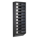 Mailbox for 10 apartments (YP-10-C black stainless steel)