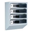 Mailbox for 4 apartments (YP-04-C gray stainless steel)