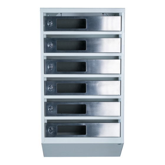 Mailbox for 6 apartments (YP-06-C anthracite stainless steel)