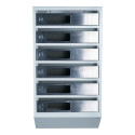Mailbox for 6 apartments (YP-06-C anthracite stainless steel)