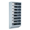 Mailbox for 8 apartments (YP-08-C gray stainless steel)