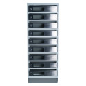 Mailbox for 9 apartments (YP-09-C gray stainless steel)