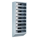 Mailbox for 9 apartments (YP-09-C gray stainless steel)