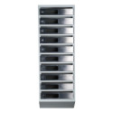 Mailbox for 10 apartments (YP-10-C gray stainless steel)
