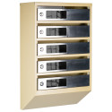 Mailbox for 5 apartments (YP-05-C beige stainless steel)