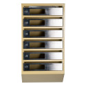 Mailbox for 6 apartments (YP-06-C beige stainless steel)