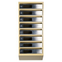 Mailbox for 8 apartments (YP-08-C beige stainless steel)
