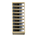 Mailbox for 9 apartments (YP-09-C beige stainless steel)