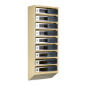 Mailbox for 9 apartments (YP-09-C beige stainless steel)