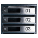 Mailbox for 4 apartments (YP-04-D anthracite stainless steel)