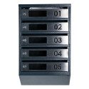 Mailbox for 5 apartments (YP-05-D anthracite stainless steel)