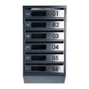 Mailbox for 6 apartments (YP-06-D anthracite stainless steel)