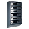 Mailbox for 6 apartments (YP-06-D anthracite stainless steel)